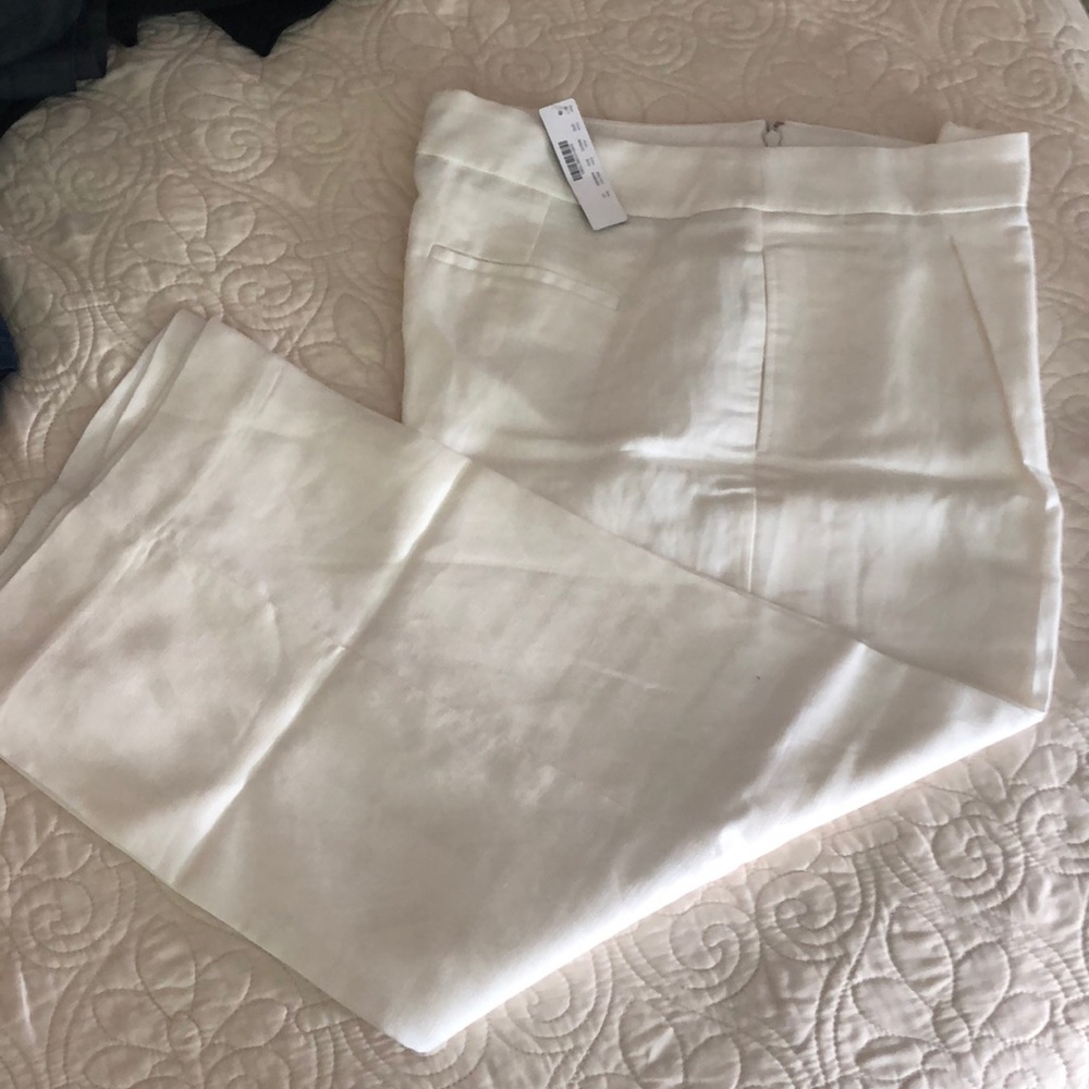 J.Crew High Rise Wide leg Linen Pants